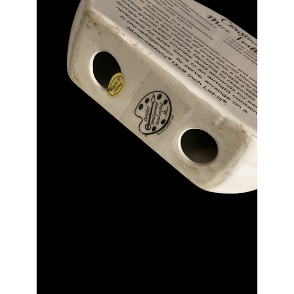 Temptations Christmas Ornament with Recipe, Ceramic Hand Painted Tree Design - Picture 7 of 7